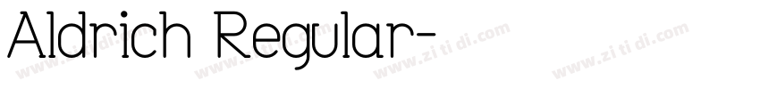 Aldrich Regular字体转换